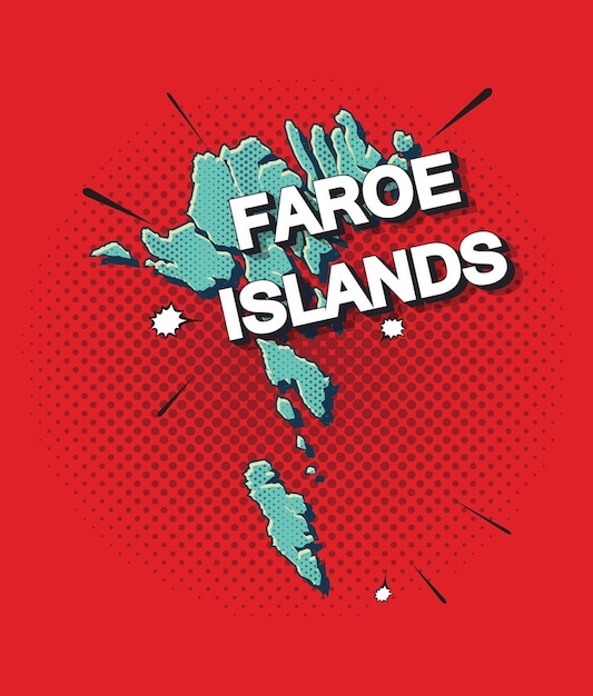 Pop-artowa Mapa Wysp Owczych