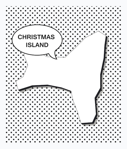 Pop-artowa Mapa Wyspy Bożego Narodzenia