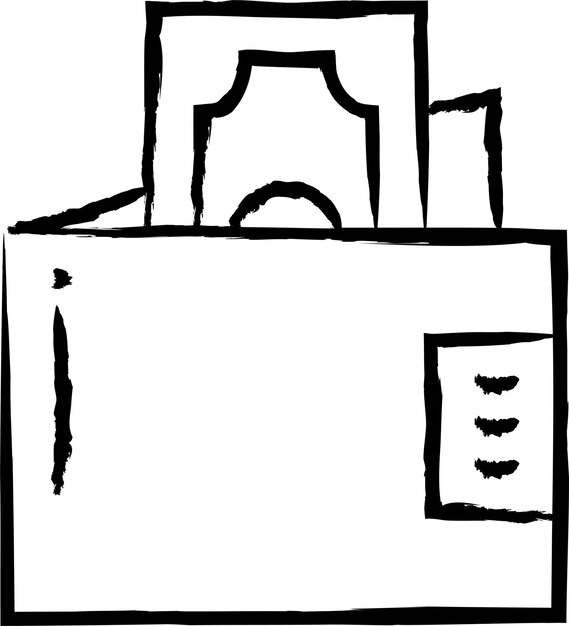 Portfel ręcznie rysowane ilustracji wektorowych