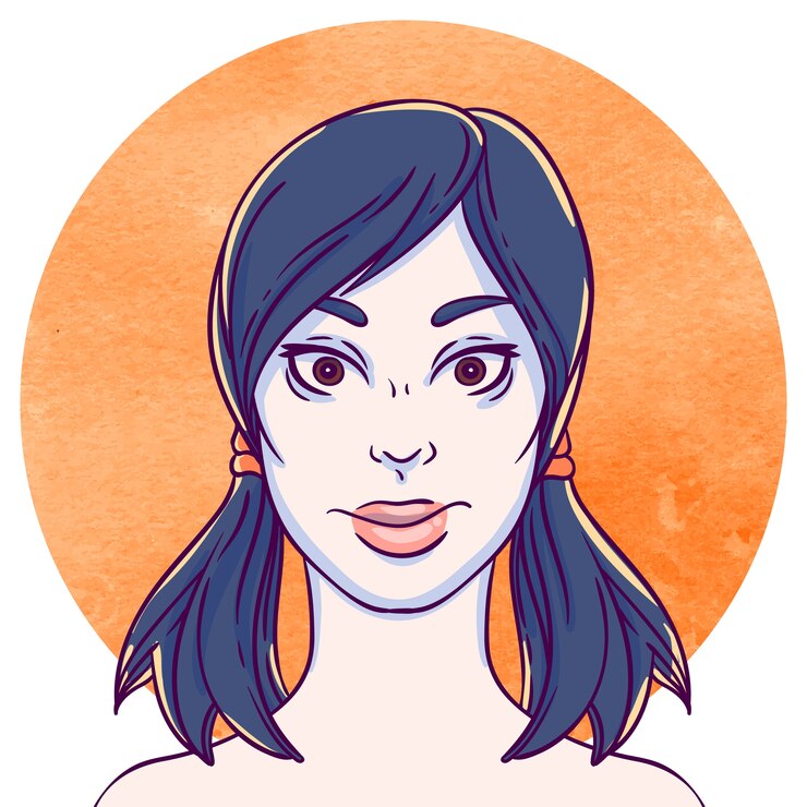 Wektor portret młoda cutie dziewczyna