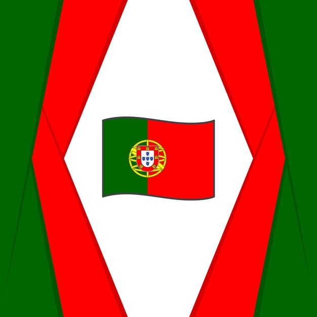 Plik wektorowy portugalia flaga streszczenie tło szablon projektu baner dzień niepodległości portugalii social media post portugalia projekt