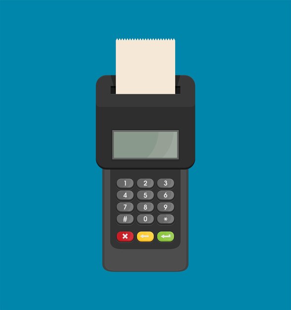 Pos terminal Płaskie ilustracji wektorowych