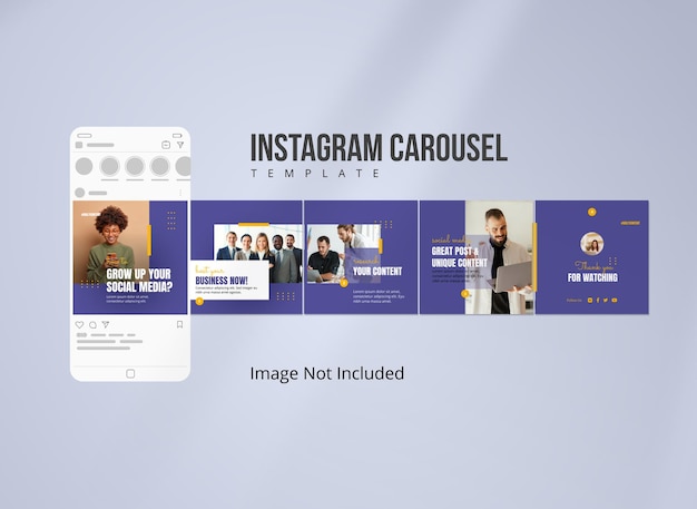 Plik wektorowy post na karuzeli na instagramie dla strategii mediów społecznościowych