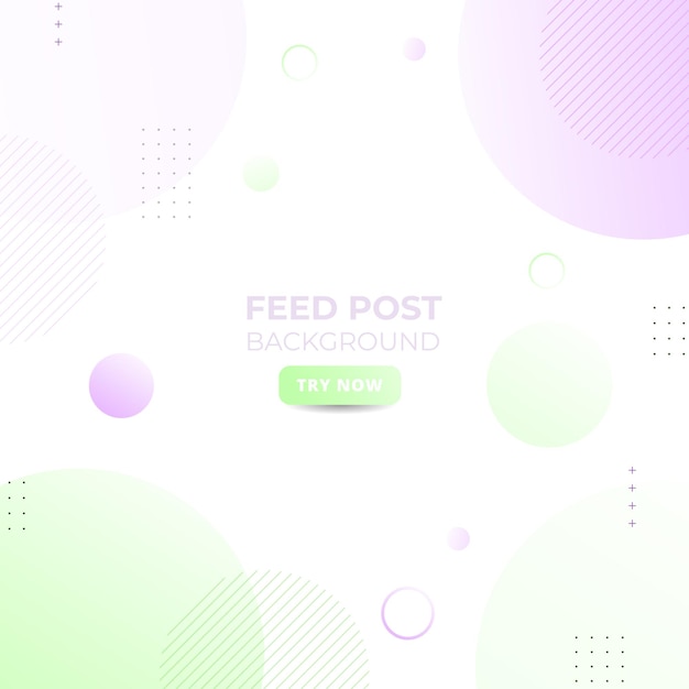 Plik wektorowy post w mediach społecznościowych geometryczny fioletowy i zielony