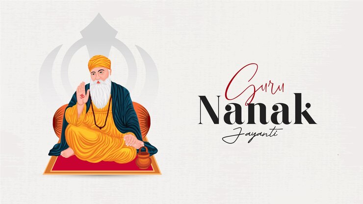 Wektor post z mediów społecznościowych guru nanak jayanti