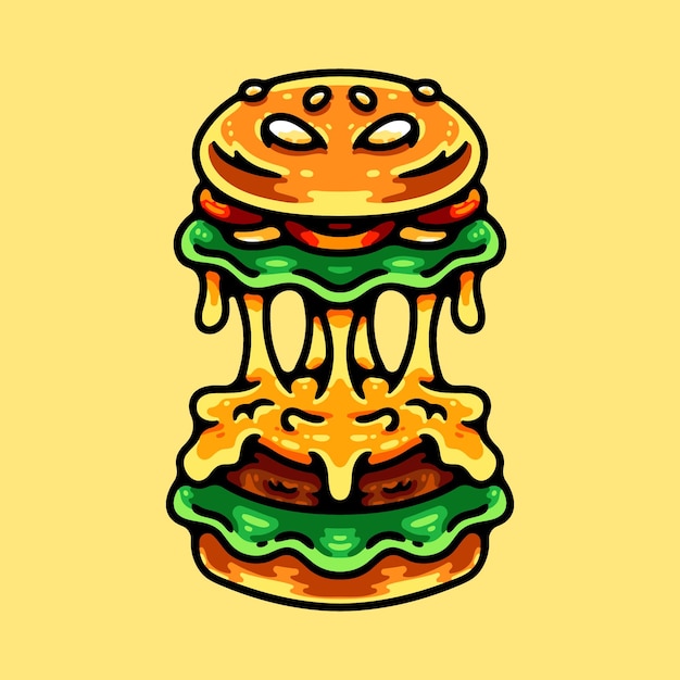 Postać ilustracji Monster Burger