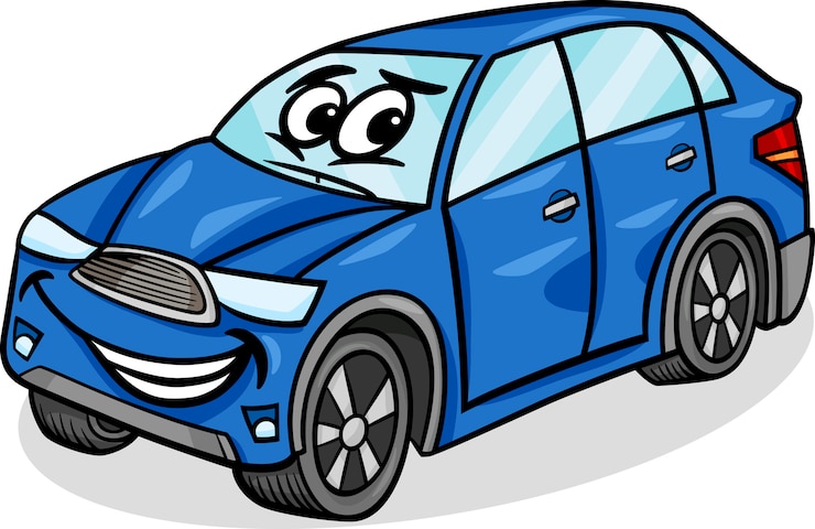 Wektor postać samochodu suv ilustracja kreskówka