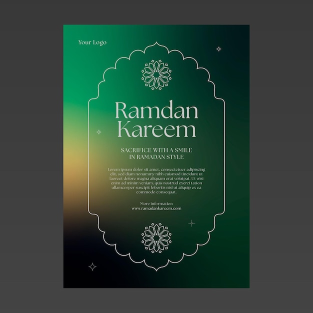 Plik wektorowy poster ramadan gradient themed
