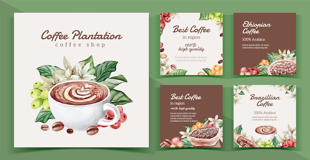 Posty na Instagramie dotyczące plantacji kawy