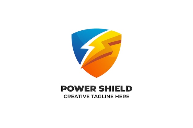 Power Shield Energy Gradient Logo Business