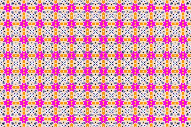 Powtarzający się geometryczny wzór kwiatowy