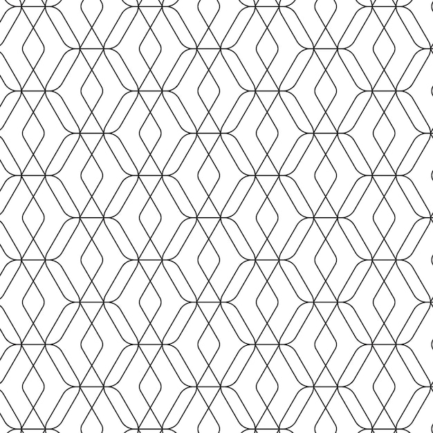 Powtarzający się geometryczny wzór łączący się cienkie czarne linie tworzą serię połączonych ze sobą