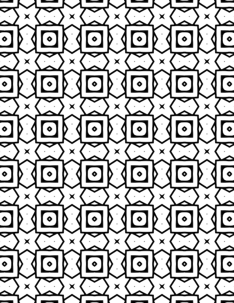 Powtarzający się wzór geometryczny Ilustracja tła Czarno-biały lineart