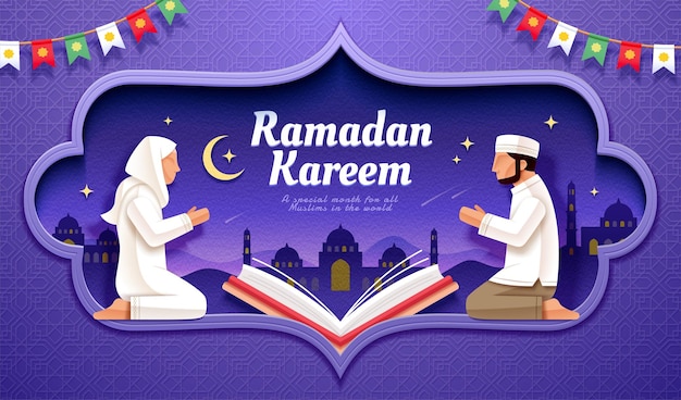 Plik wektorowy pozdrowienia ramadan kareem