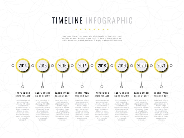 Plik wektorowy pozioma infografika szablon osi czasu na białym tle nowoczesna wizualizacja danych biznesowych