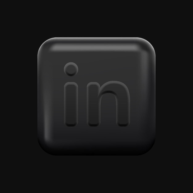 Plik wektorowy praca ikona mediów społecznościowych. czarny logotyp 3d in. ilustracja wektorowa