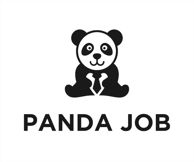 Praca Ilustracja Wektorowa Projekt Logo Panda