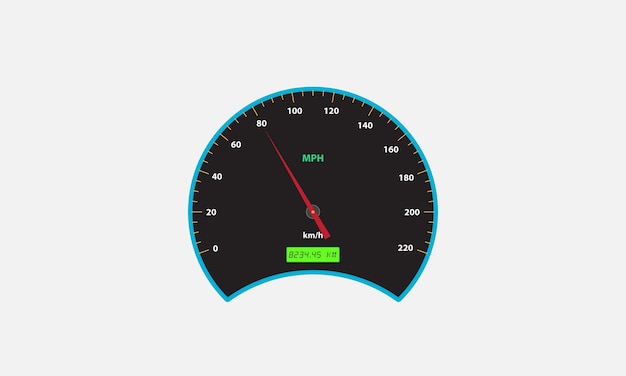 Plik wektorowy prędkościomierz darmowy wektor panel miernik wskaźnik prędkości obrotomierza ikona przebiegu prędkości samochodu