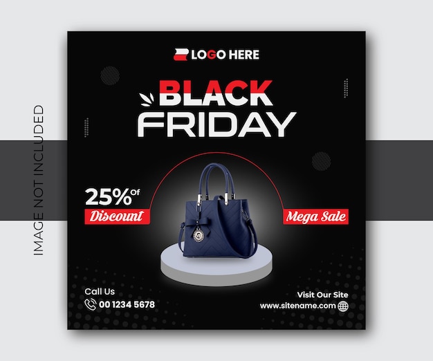 Premium Black Friday sprzedaż post baner i media społecznościowe wektor projektowania