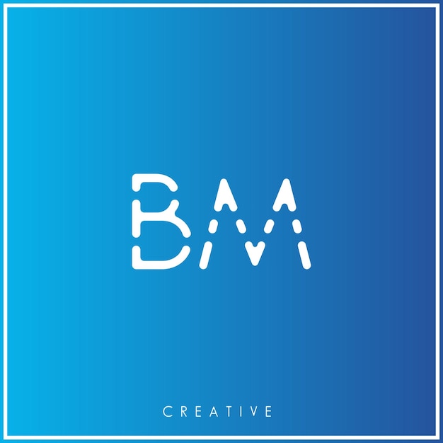 Plik wektorowy premium bm vector ostatni projekt logo creative logo vector ilustracja litery logo logo creative