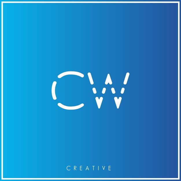 Premium CW Vector ostatni projekt logo Creative Logo Vector Ilustracja litery logo Logo Creative