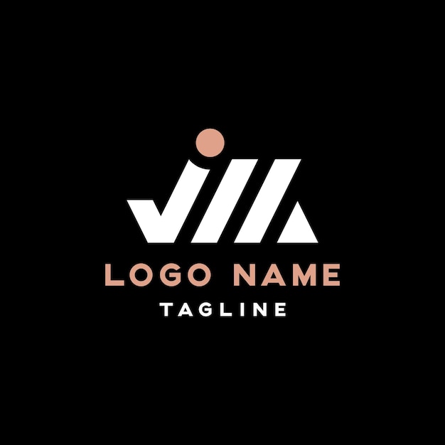 Premium I Elegancka Początkowa Koncepcja Logotypu Jm