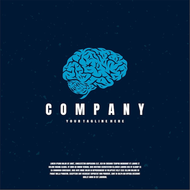 Premium Logo Blue Brain