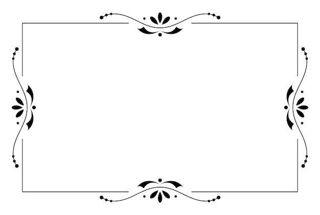 Plik wektorowy premium ornament rama świąteczny wzór kwiatowy element graficzny