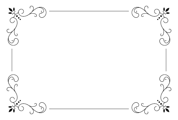 Premium ornament rama świąteczny wzór kwiatowy element graficzny