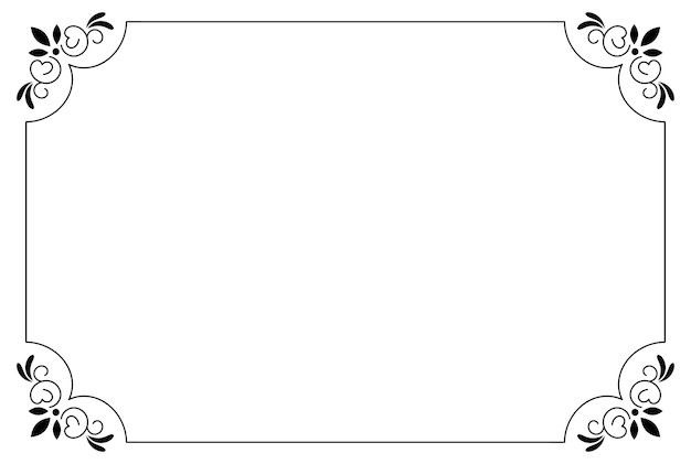 Premium ornament rama świąteczny wzór kwiatowy element graficzny