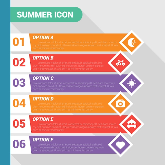 Premium Quality Summer Icon Infographic