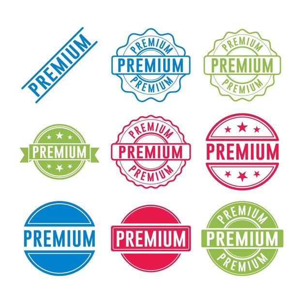 Premium Stamp Element wektorowy projektowania graficznego prosty i nowoczesny