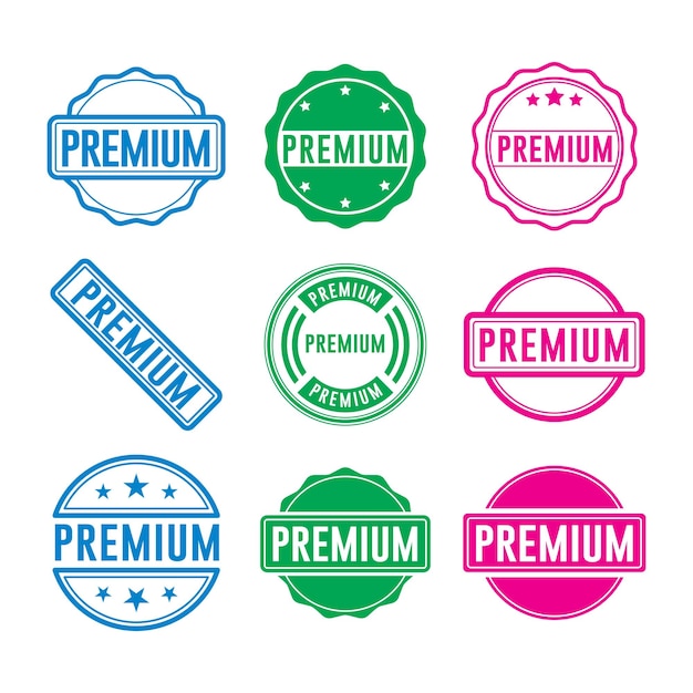 Premium Stamp Element wektorowy projektowania graficznego prosty i nowoczesny