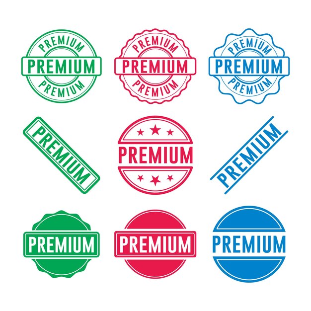 Premium Stamp Element wektorowy projektowania graficznego prosty i nowoczesny
