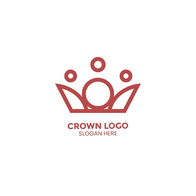 Premium Styl Abstrakcyjny Logo Korony Symbol Królewski Ikona Nowoczesny Luksusowy Element Marki Znak Wektor
