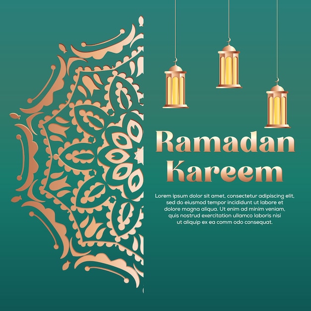 Premium Wektor Islamski Styl Ramadan Kareem I Dekoracyjne Tło Eid