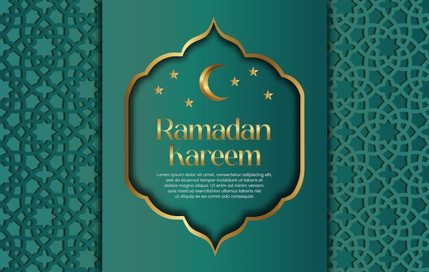 Premium Wektor Islamski Styl Ramadan Kareem I Dekoracyjne Tło Eid