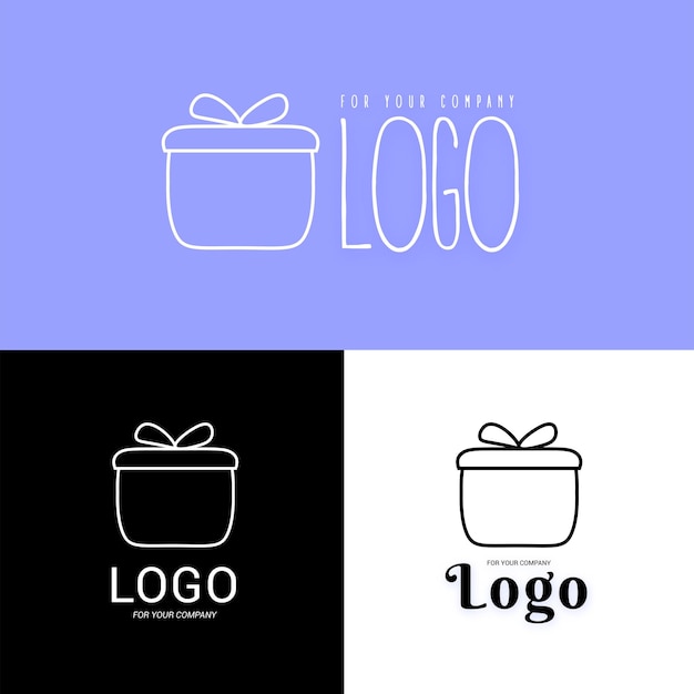 Prezent Logo Niespodzianka Logo Prezent Ikona Ikona Pudełka Do Projektowania Stron Internetowych Lub Firmy Izolowany Wektor