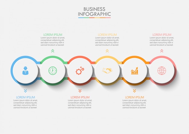 Prezentacja biznes infographic szablon