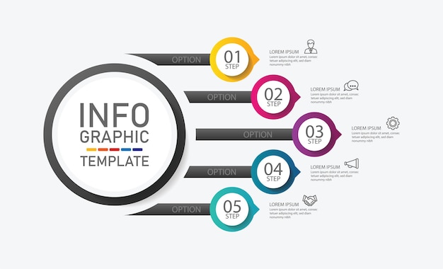 Prezentacja Biznesowa Infografika Kolorowy Szablon