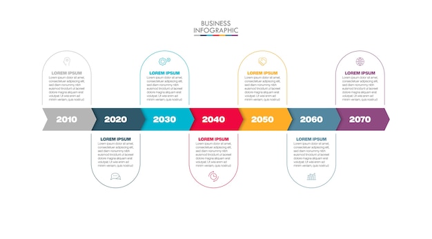 Prezentacja Biznesowa Infografika Szablon Z 7 Opcjami