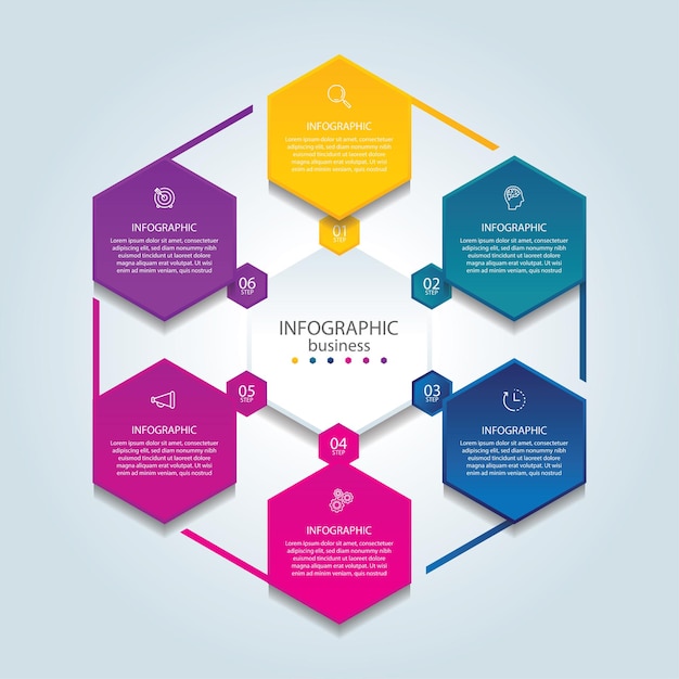 Prezentacja Biznesowa Infografika Szablon Z Krokiem 6
