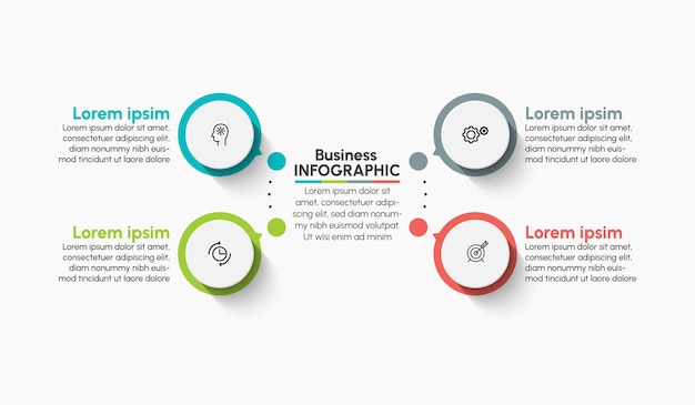 Prezentacja Biznesu Infografika Szablon