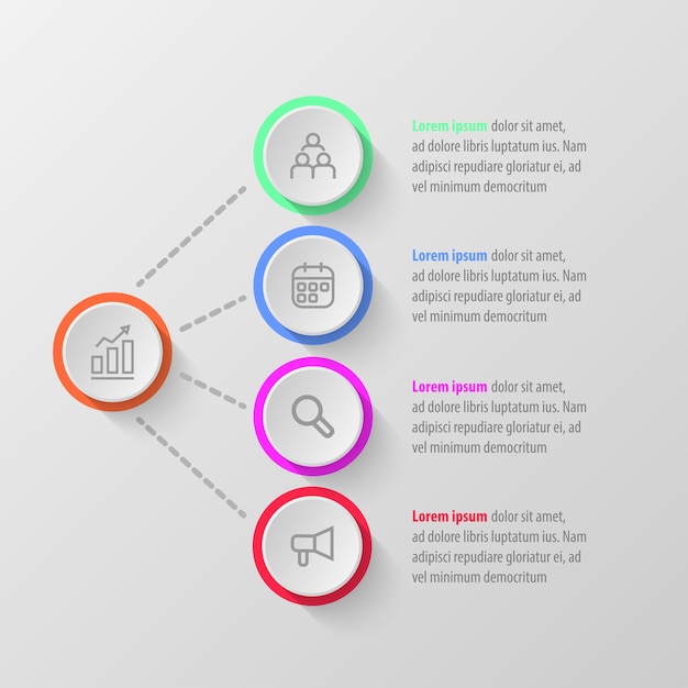Plik wektorowy prezentacja biznesu infografika szablon