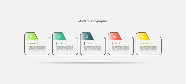 Plik wektorowy prezentacja infografika biznes koncepcyjny szablon banery