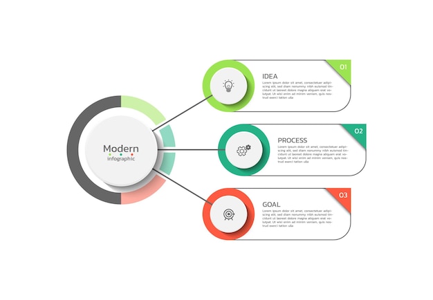 Plik wektorowy prezentacja infografika biznes koncepcyjny szablon banery