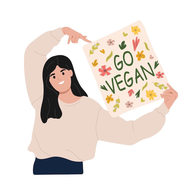 Prezentacja Miesiąca Diety Wegańskiej W Styczniu O Nazwie Veganuary Vector Płaska Ilustracja