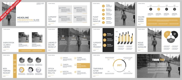 Prezentacja Powerpoint Firmy Slajdy Szablony Z Elementów Infographic.