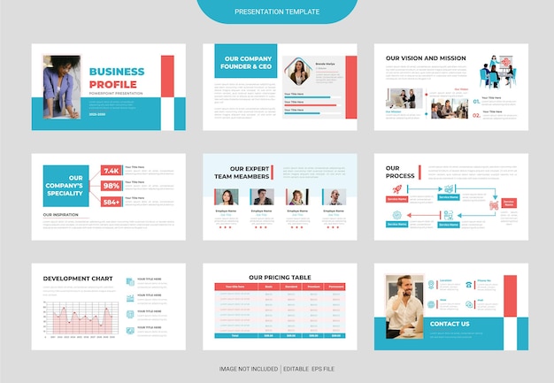 Plik wektorowy prezentacja projektu szablonu profilu biznesowego