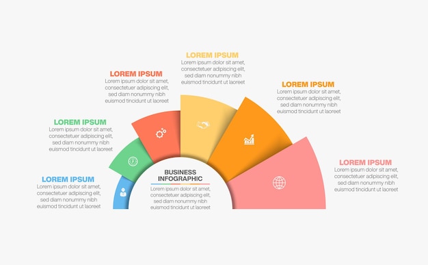 Prezentacja Szablon Infografiki Koło Biznesu